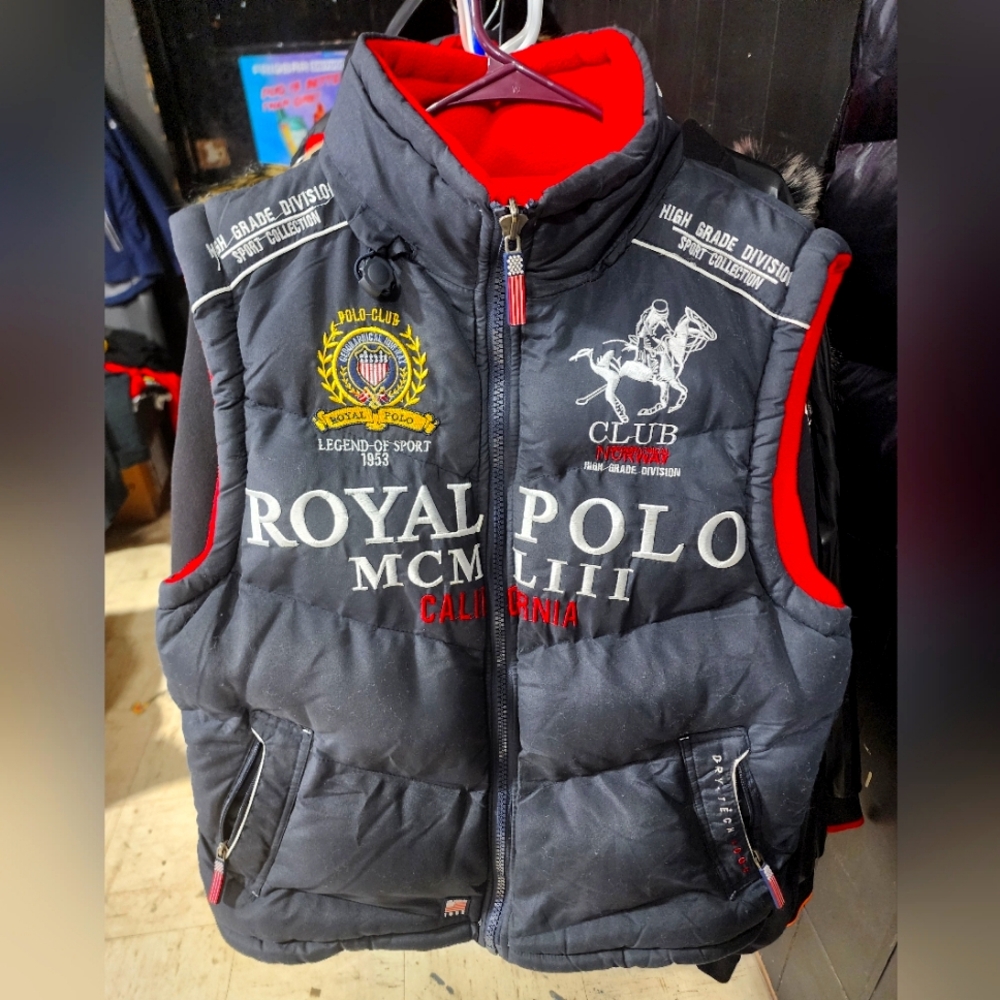 Royal Polo Black Vest with Red Lining 2 In 1 (Reversabke)